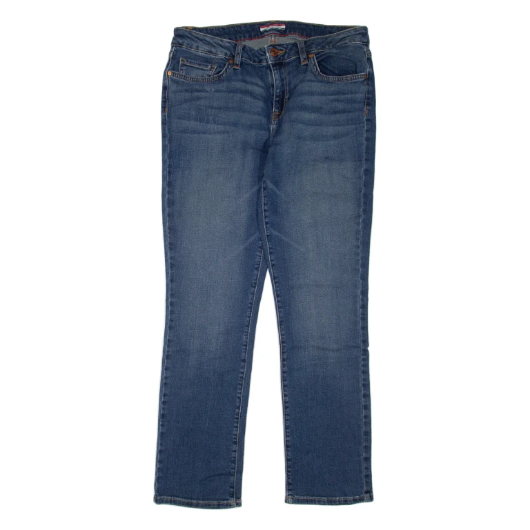TOMMY HILFIGER Womens Jeans Blue Regular Bootcut Stone Wash W32 L30