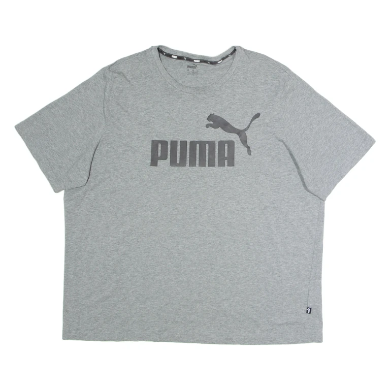 PUMA Mens T-Shirt Grey Crew Neck 2XL