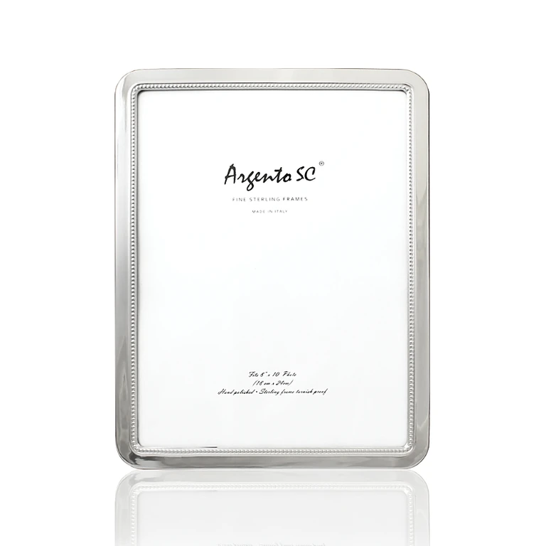 Argento Curved Inner Bead Sterling Silver Frame, 4 x 6