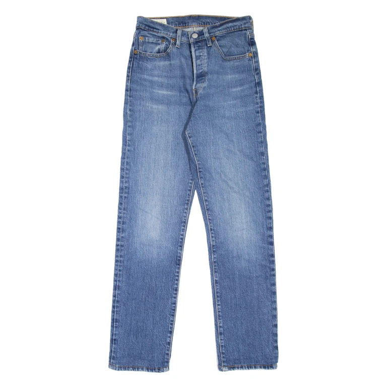 LEVI'S 501 BIG E Jeans Womens Blue Regular Straight Stone Wash W25 L30