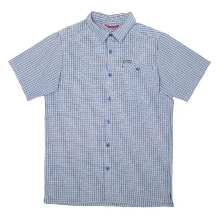 COLUMBIA Womens Shirt Blue Check XL