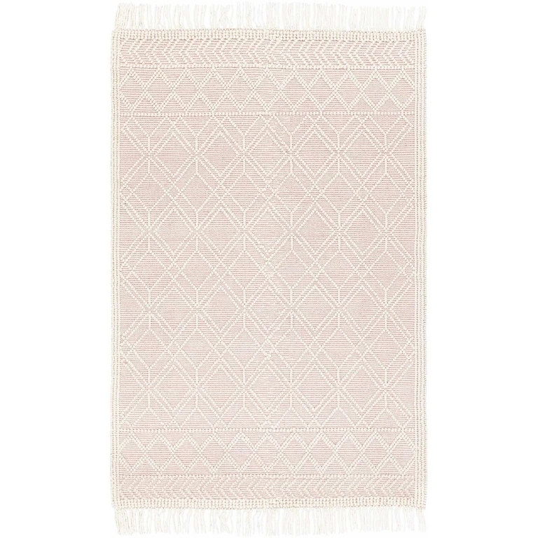 Ramsbury Soft Pink Wool Rug - Clearance
