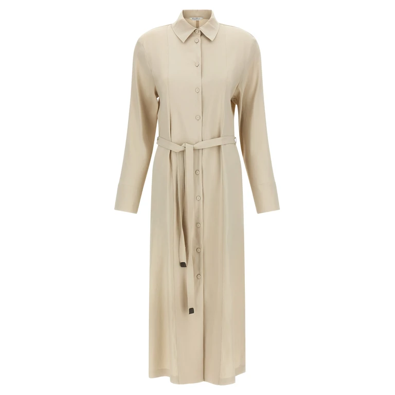 Max Mara Beige Linen Long Dress - Women