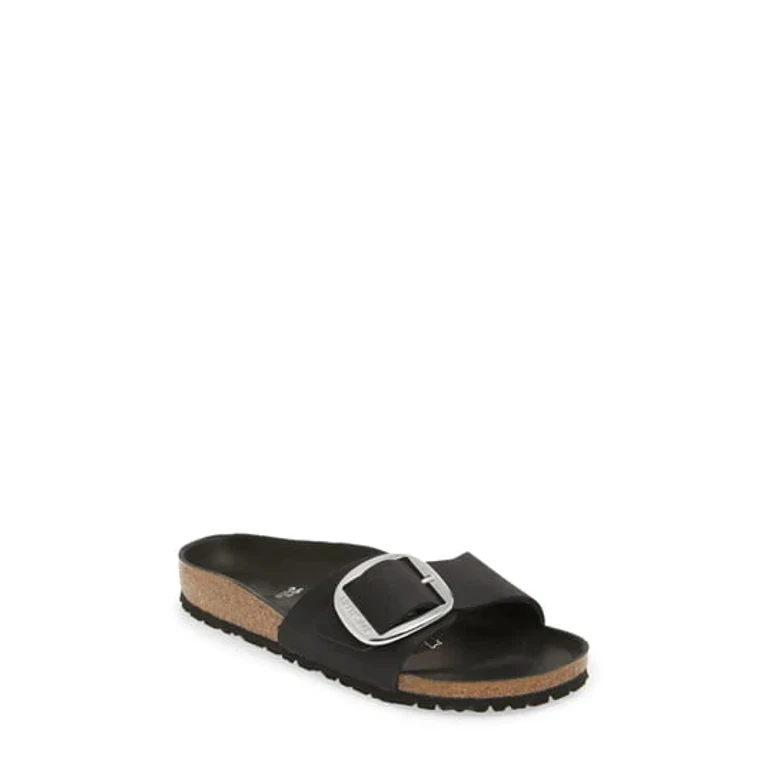 Unisex Madrid Big Buckle Nubuck Leather Purple Orchid