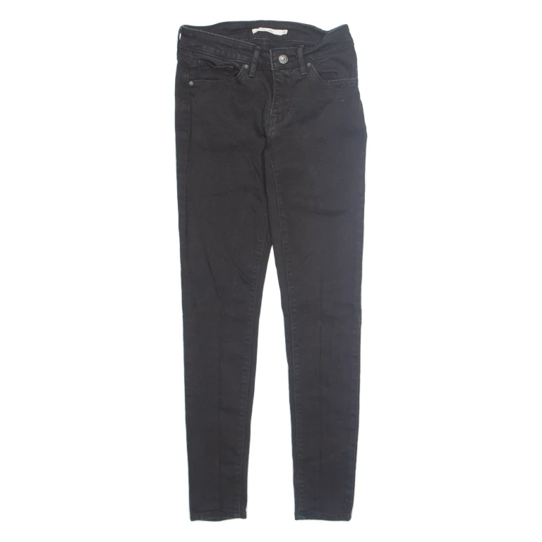 LEVI'S 711 Womens Jeans Black Slim Skinny W25 L28