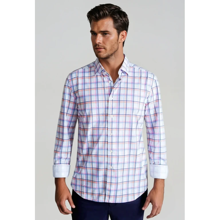Rob Plaid Long Sleeve Tech Shirt