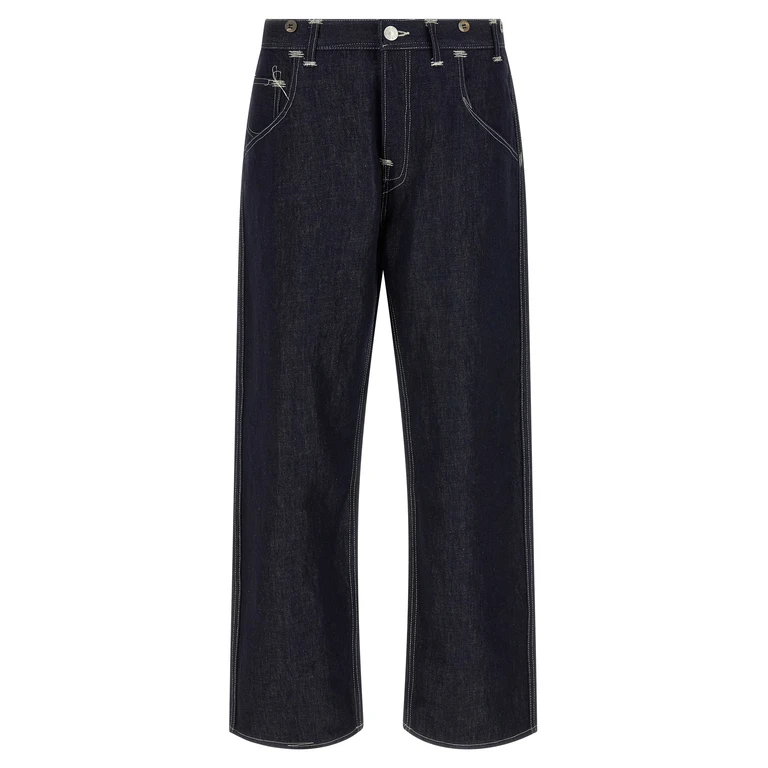 Junya Watanabe Blue Cotton Straight-Leg Jeans Clothing - Men