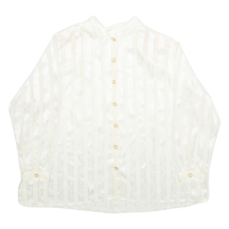Womens Printed Blouse Yellow Long Sleeve Striped 3XL