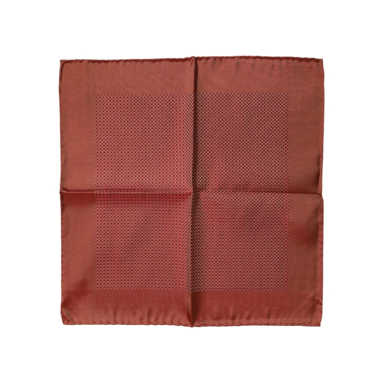 Dolce & Gabbana Orange Silk Square Men Foulard Scarf - Men
