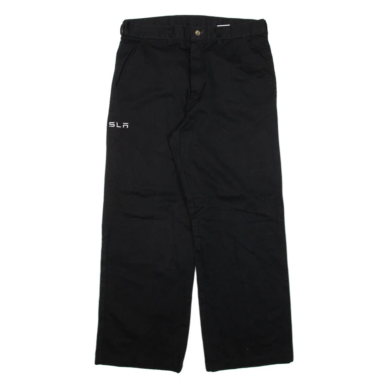 DICKIES Womens Trousers Black Relaxed Straight W30 L27