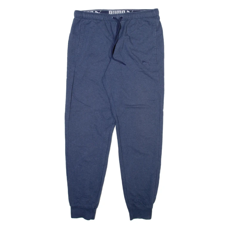 PUMA Mens Joggers Blue Tapered L W32 L30