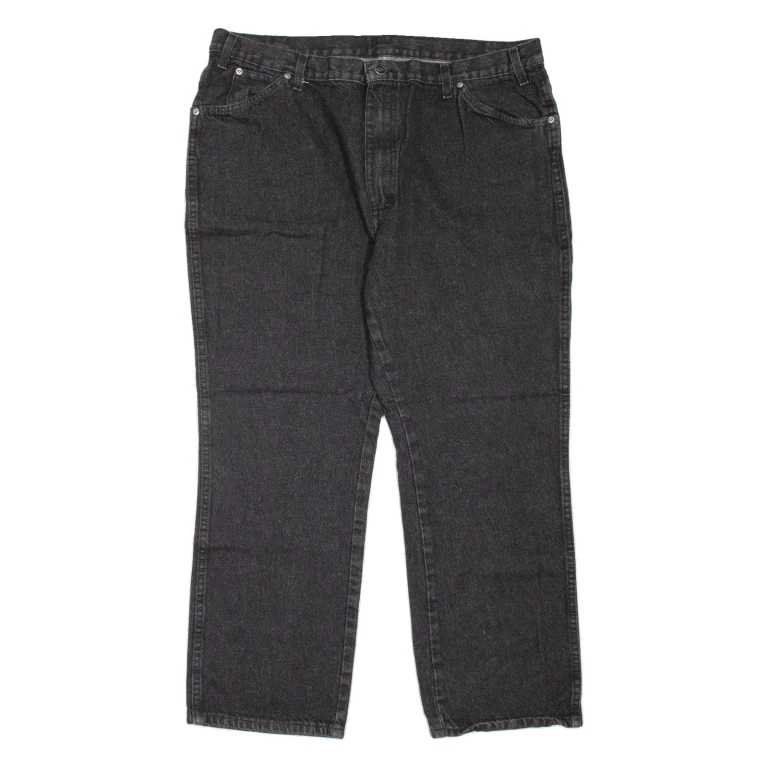 DICKIES Workwear Mens Jeans Black Regular Straight W42 L30