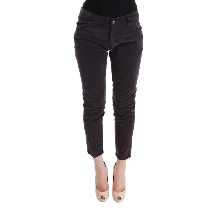 Ermanno Scervino Brown Cotton Cropped Casual Pants - Women
