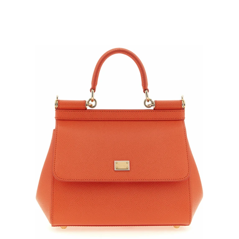 Dolce & Gabbana Orange Calfskin Handbag Bag - Women
