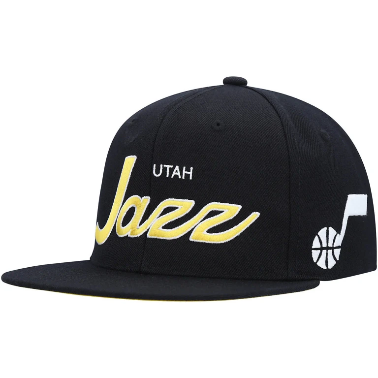 Men's NBA Team Script 2.0 Snapback Jazz Snapback Caps