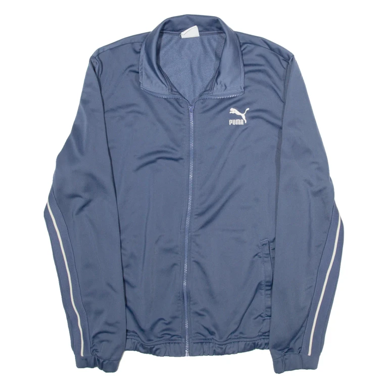 PUMA Womens Track Jacket Blue 90s S