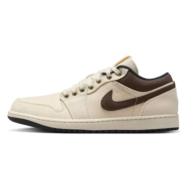 Men's Retro 1 Low Prm 'Pale Ivory Off Noir Baroque Brown' Sneakers