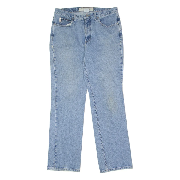 GUESS Low Rise Womens Jeans Blue Regular Bootcut Stone Wash W32 L30