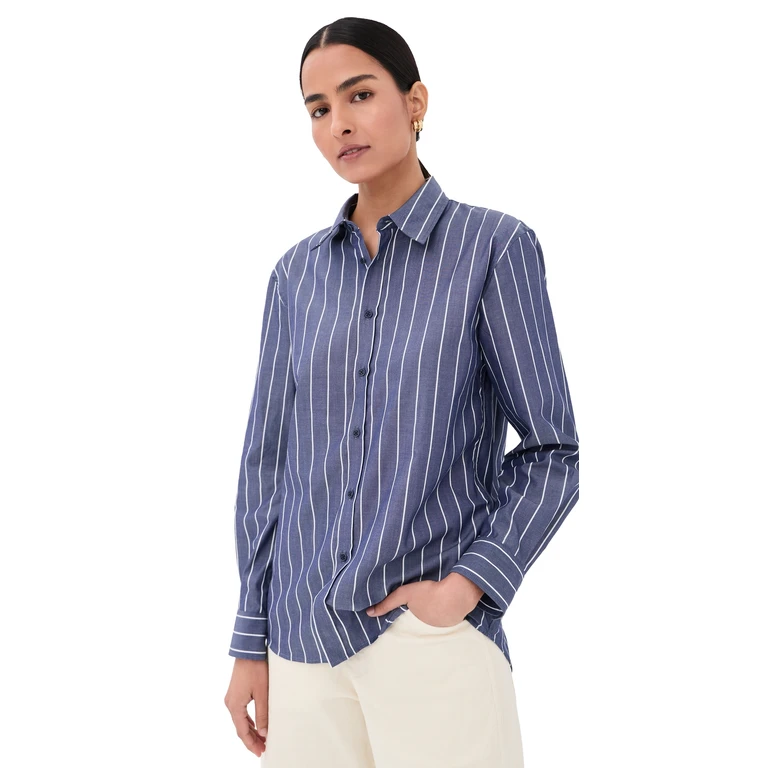 Raphael Classic Shirt Large Midnight/White Stripe S