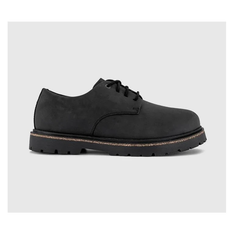 Unisex Highwood Lace Low Natural Leather Black