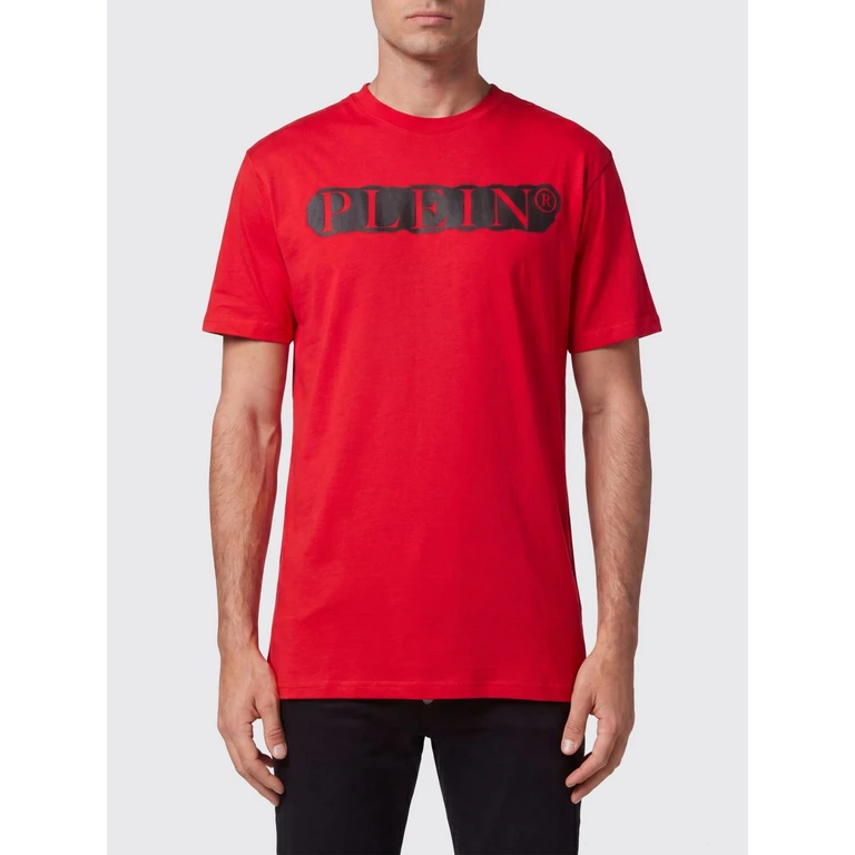 Cotton Crew Neck T-shirt with Contrasting Logo Lettering Print (LABCMTK5199PJY002N13)