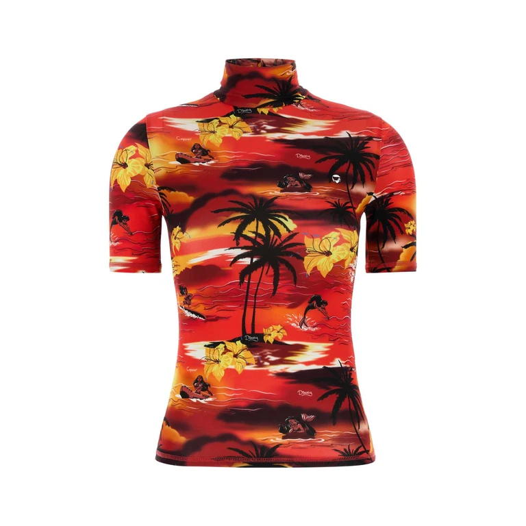 Printed Stretch Viscose Coperni X Disney T-Shirt Printredtropical Exterior: Elastane - Women