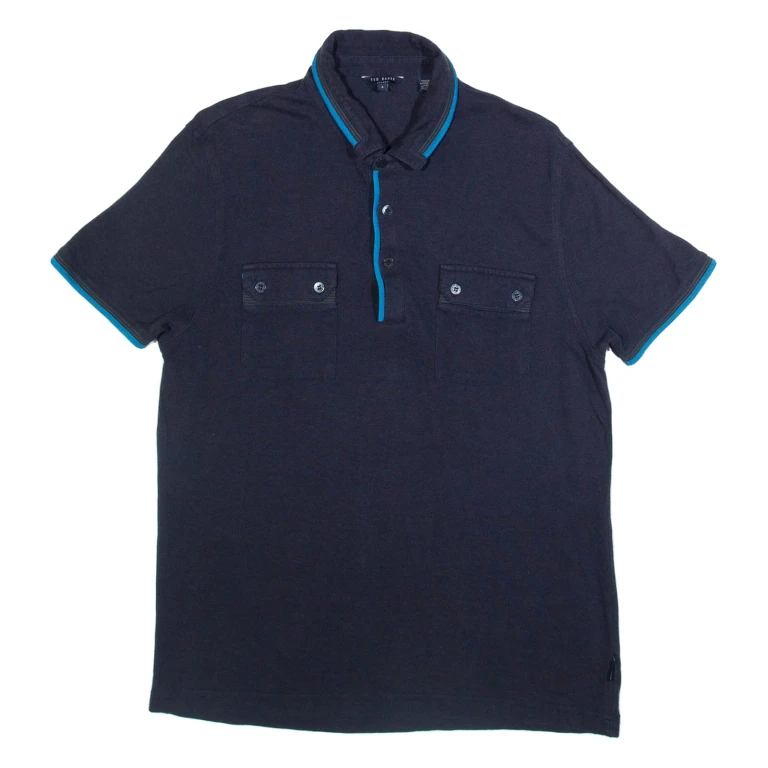 TED BAKER Mens Polo Shirt Blue M