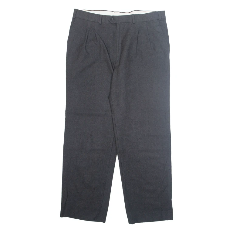 Workwear Mens Trousers Grey Regular Straight W34 L29