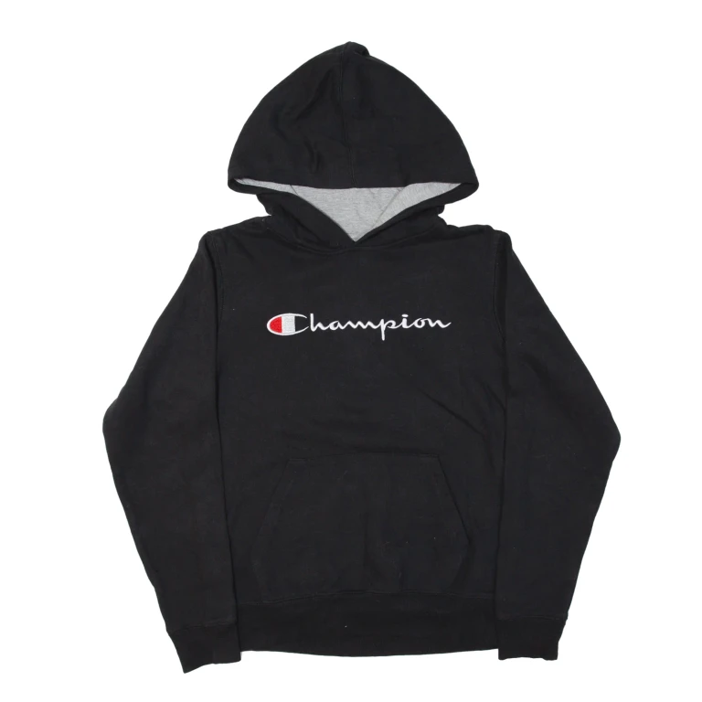 CHAMPION Hoodie Black Pullover Boys XL