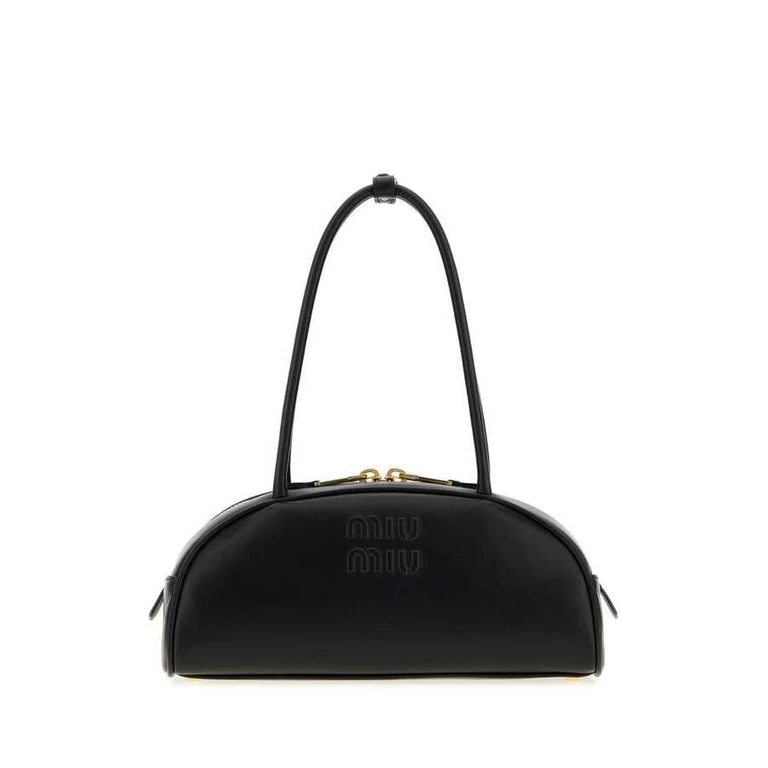 Black Leather Beau Shoulder Bag Nero Borse A Mano