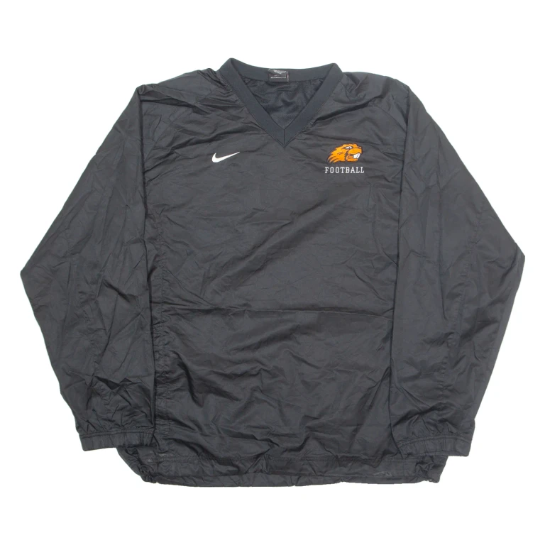 NIKE Oregon Football Mens Pullover Jacket Black L