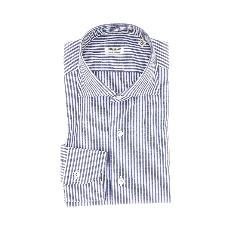 BORRIELLO NAPOLI Striped cotton shirt Man 39
