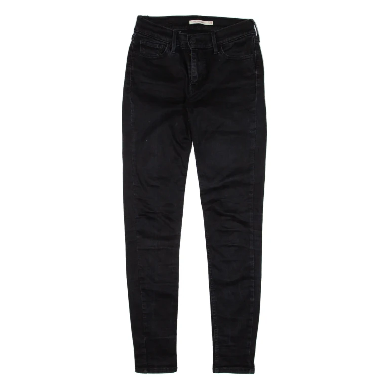 LEVI'S 710 Womens Jeans Black Slim Skinny W25 L28