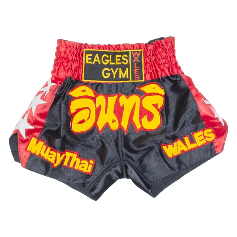 Muay Thai Boxing Mens Sports Shorts Black S W20