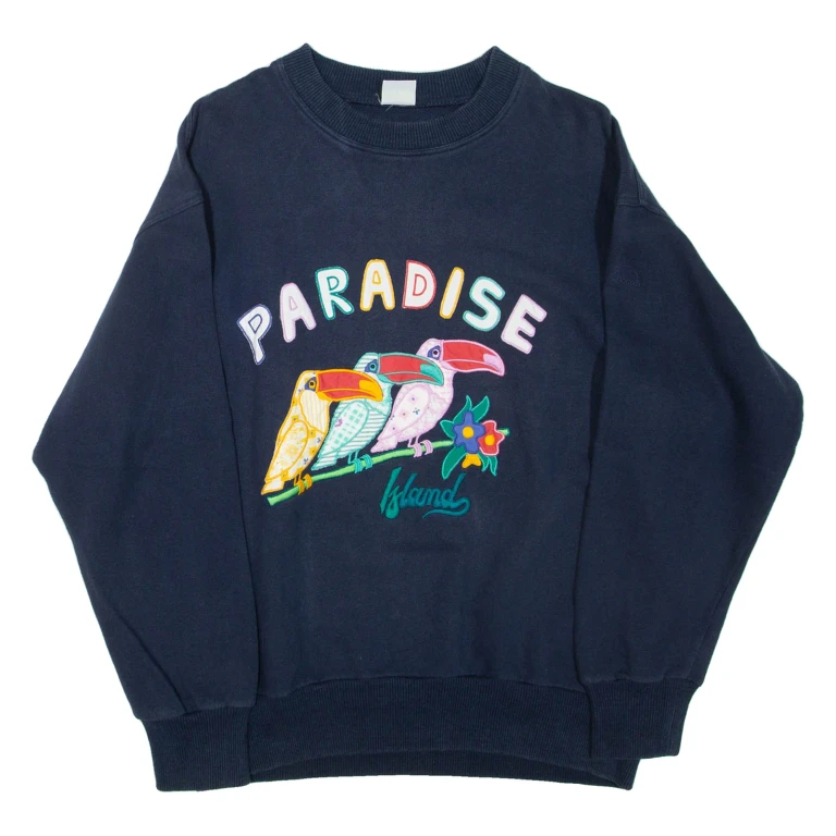 BOGNER Paradise Island Womens Sweatshirt Blue Crew Neck S