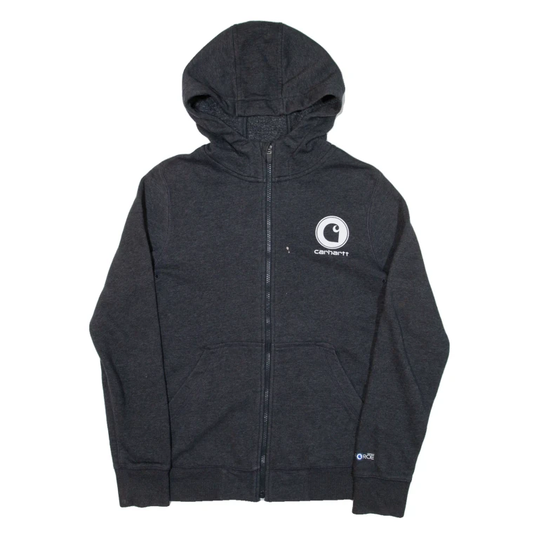 CARHARTT Womens Grey Hoodie Full Zip M