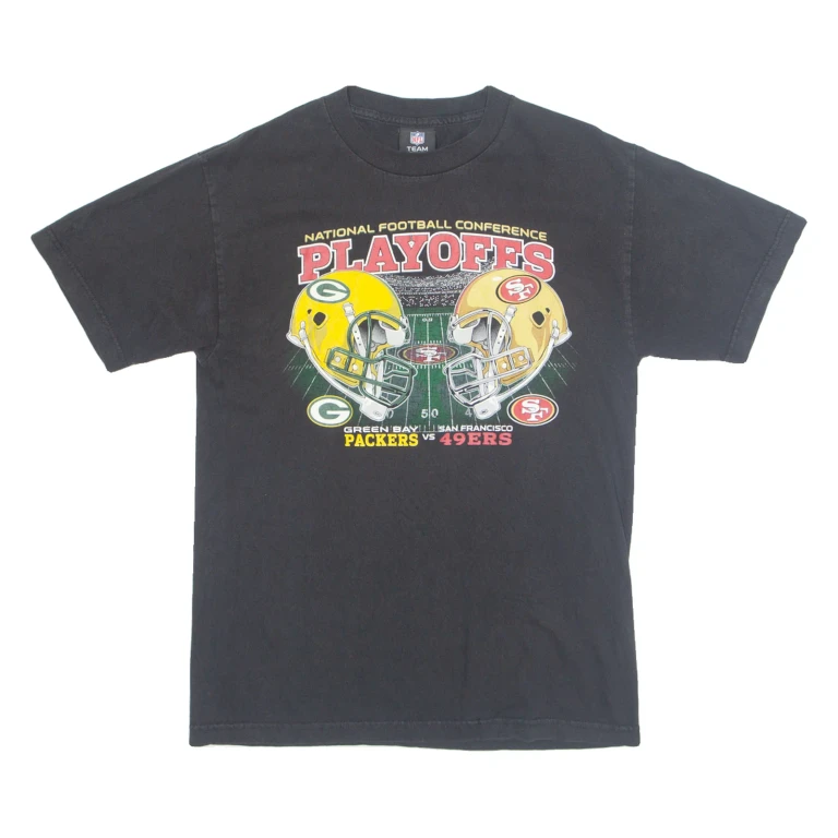 NFL Green Bay Packers VS San Francisco 49ers Mens T-Shirt Black USA S