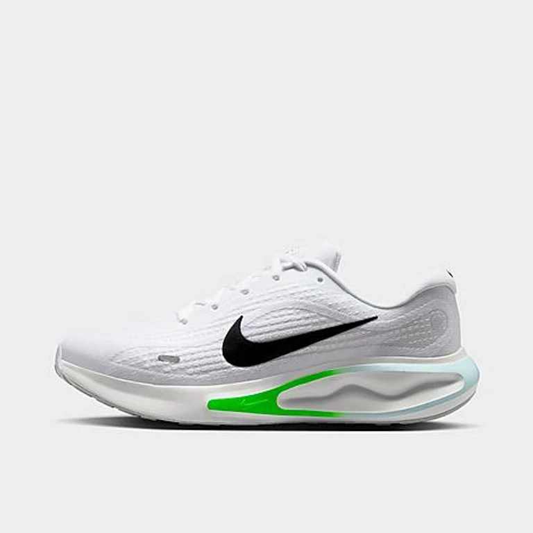 Men's Journey Run Running Shoes in White/Green Strike/Glacier Blue Size: 7.5