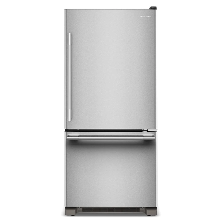 19 Cu. Ft. 30 in. Bottom Mount Refrigerator w/ Right Door Swing & Preserva Food Care System In Printshield Finish in Steel