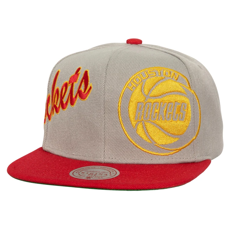 Mitchell & Ness Men's NBA Knock Out Panel Snapback Hwc Rockets Snapback Caps
