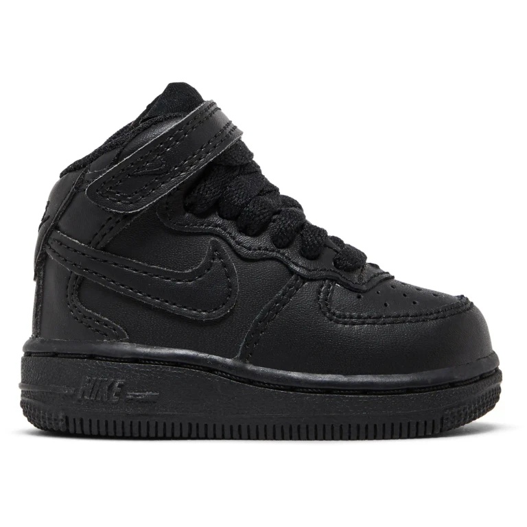 Toddlers Air Force 1 Mid 'Black Black Td' Sneakers