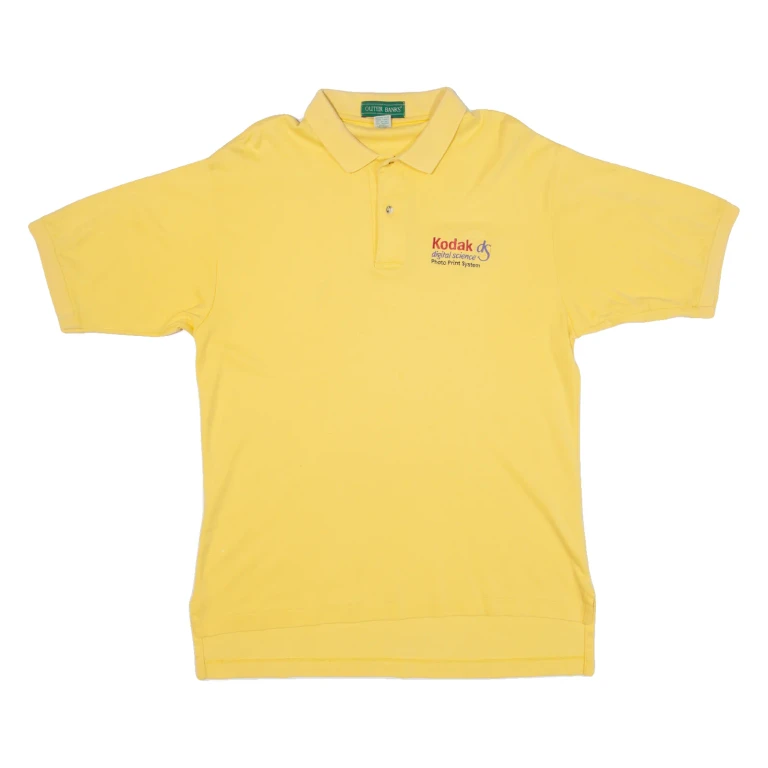 OUTER BANKS Mens Polo Shirt Yellow L