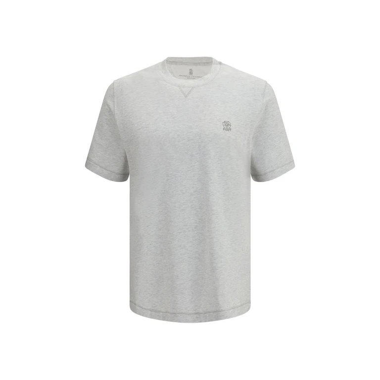 Brunello Cucinelli Gray Cotton T-Shirt - Men