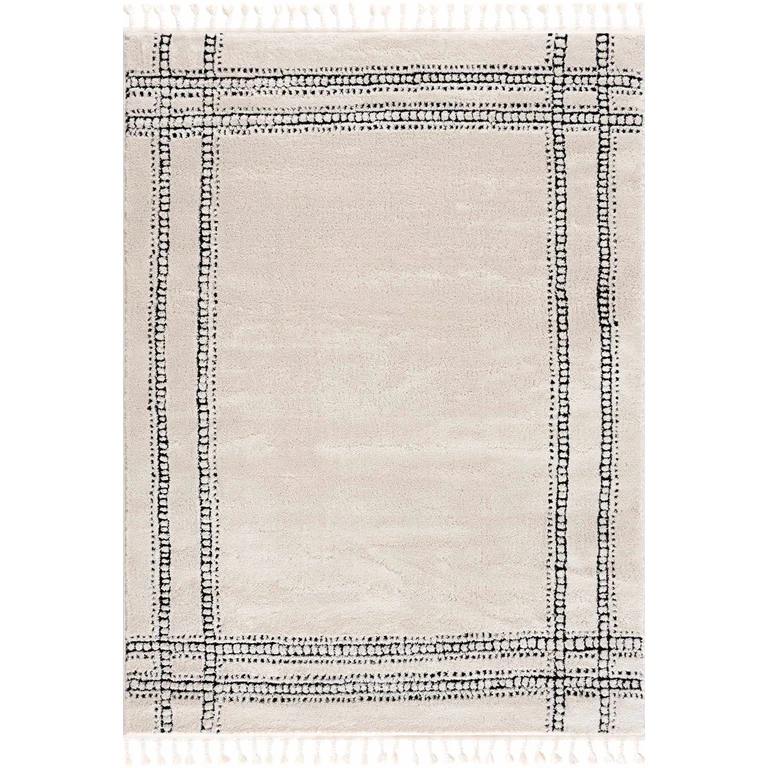 Ryuu Black & White Area Rug - Clearance