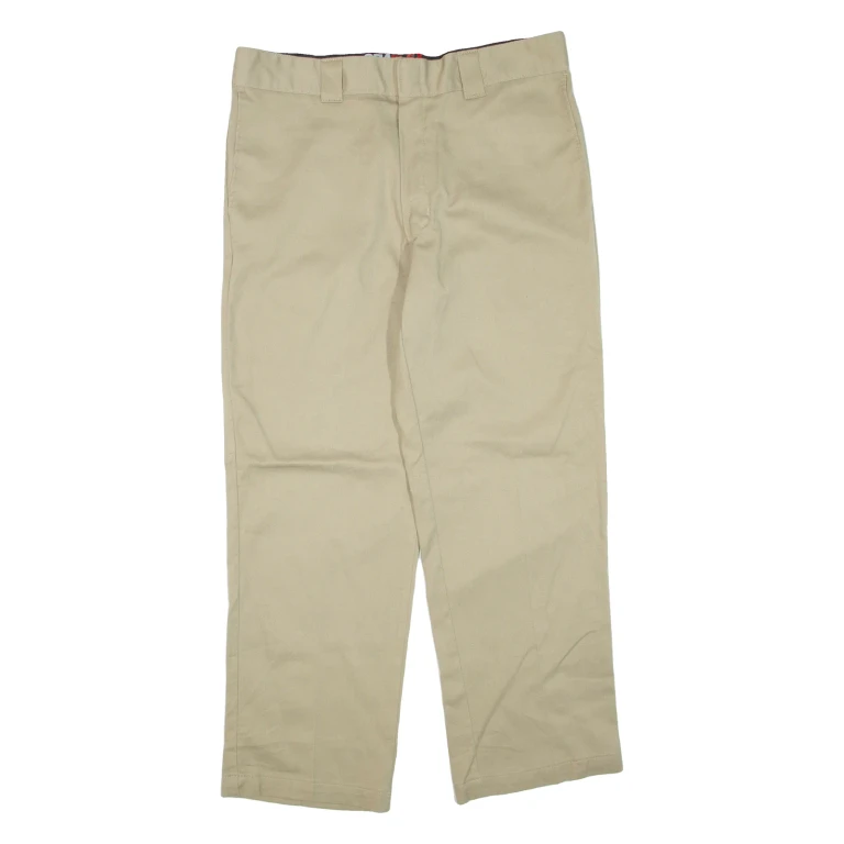 DICKIES Mens Trousers Brown Regular Straight W36 L30
