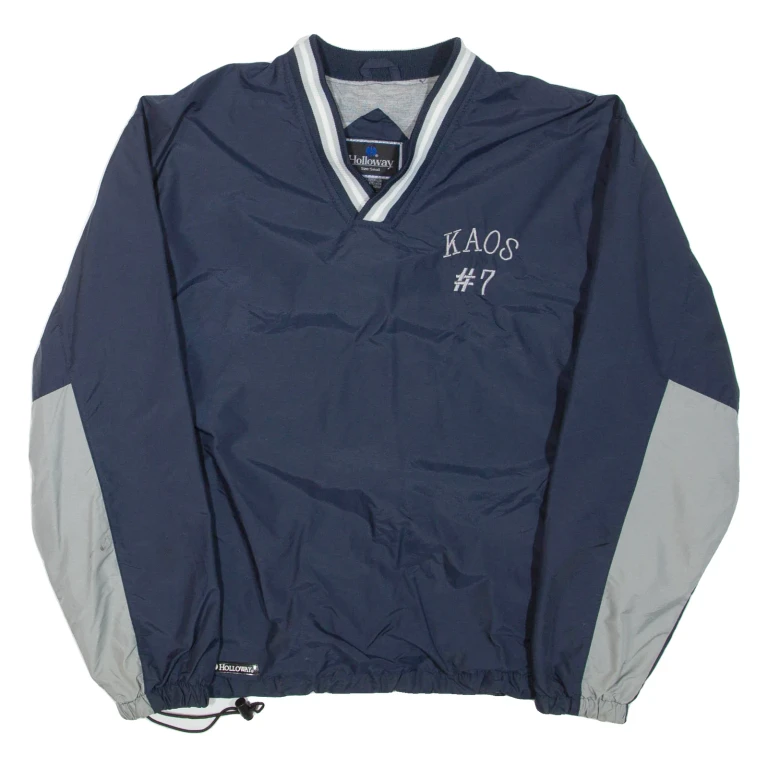 HOLLOWAY Training Mens Sweatshirt Blue 1/4 Zip S