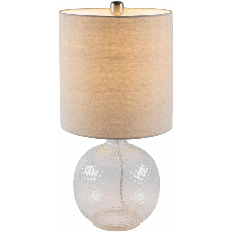 Enetai Glass White Table Lamp