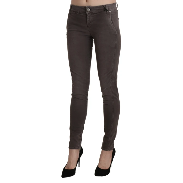 Ermanno Scervino Brown Low Waist Skinny Slim Trouser Cotton Jeans - Women