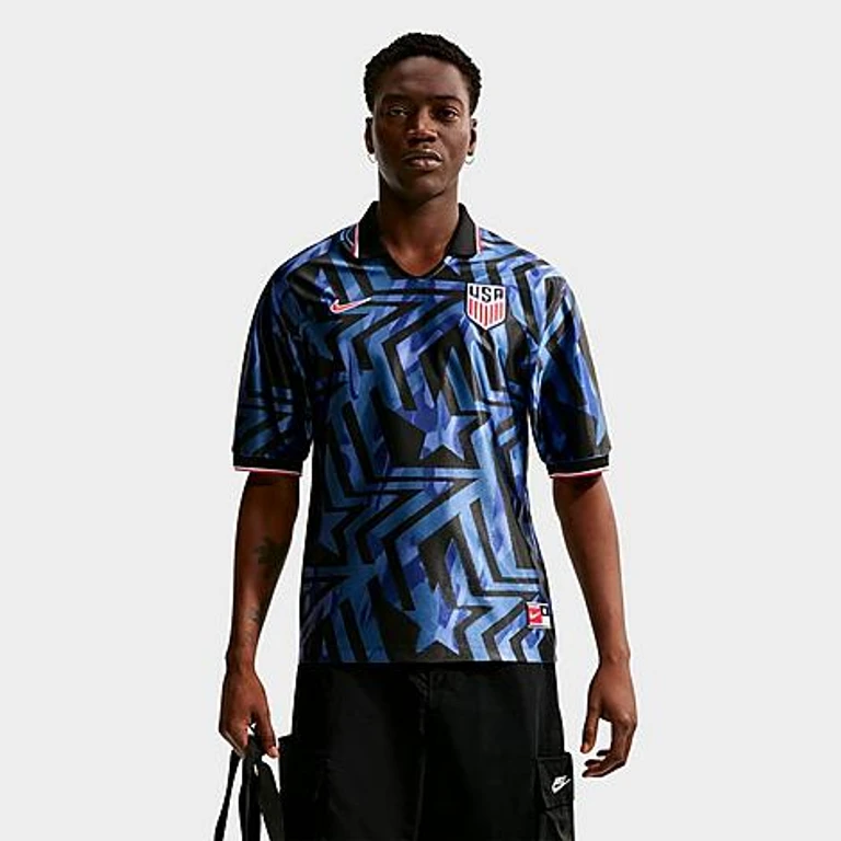 Nike Men's USA Energy Dri-FIT Soccer Top in Midnight Navy/University Red Size: Small