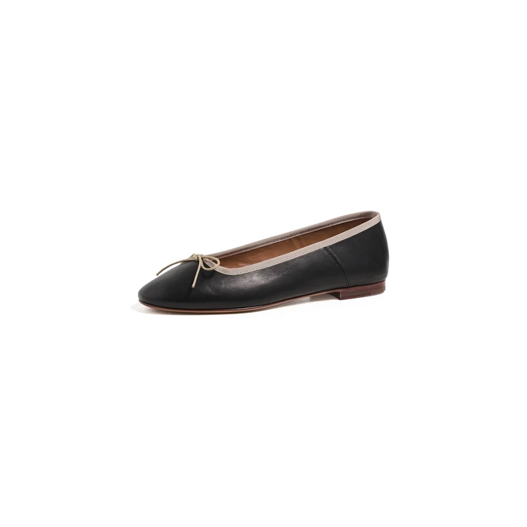 Mansur Gavriel Dance Ballerina Flats Black/Crema 38